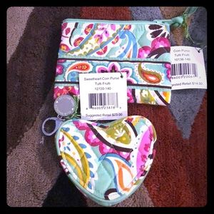 NWT Vera Bradley Tutti Frutti Coin Purse Set